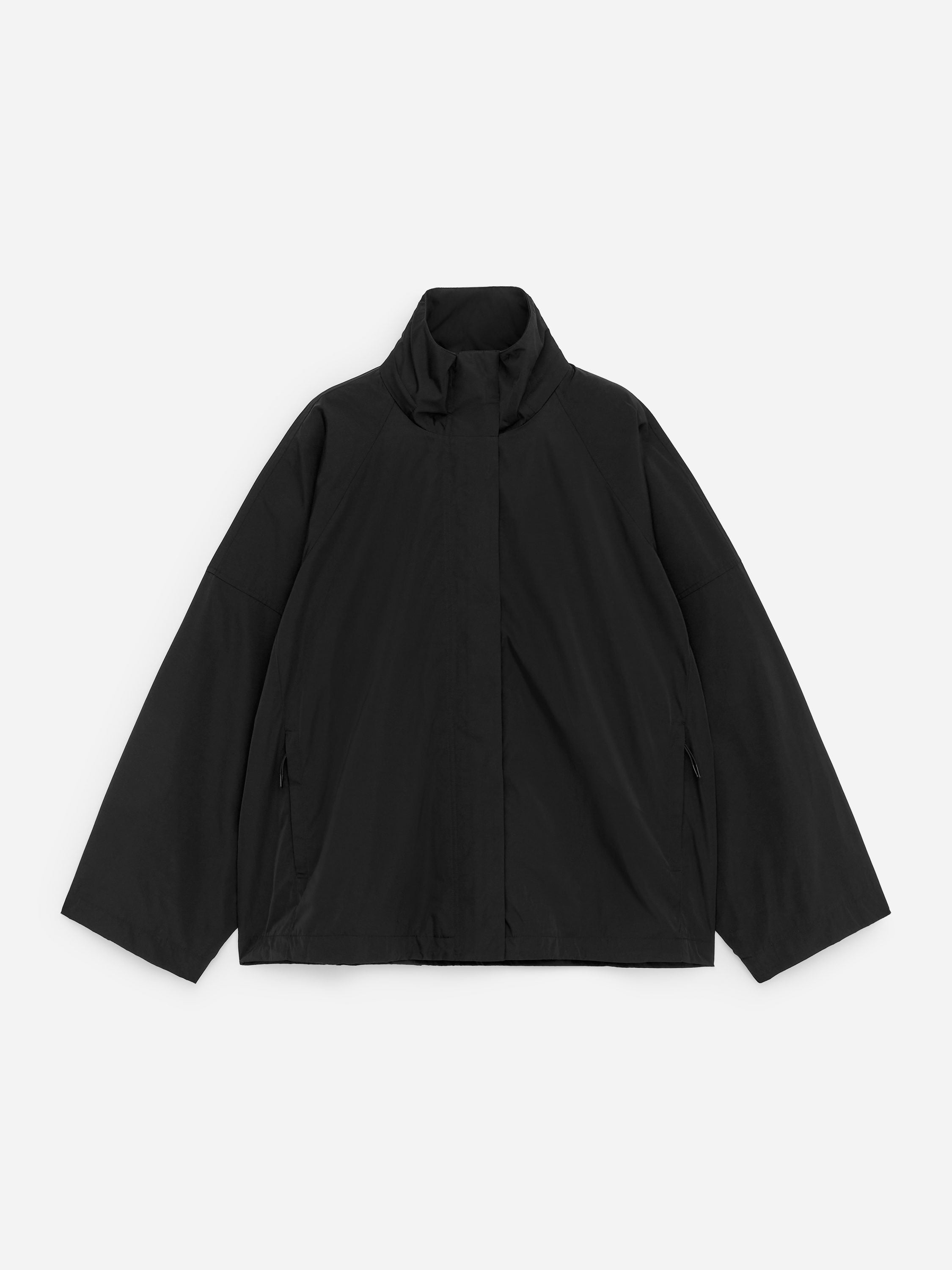 Drawstring Windbreaker - Black