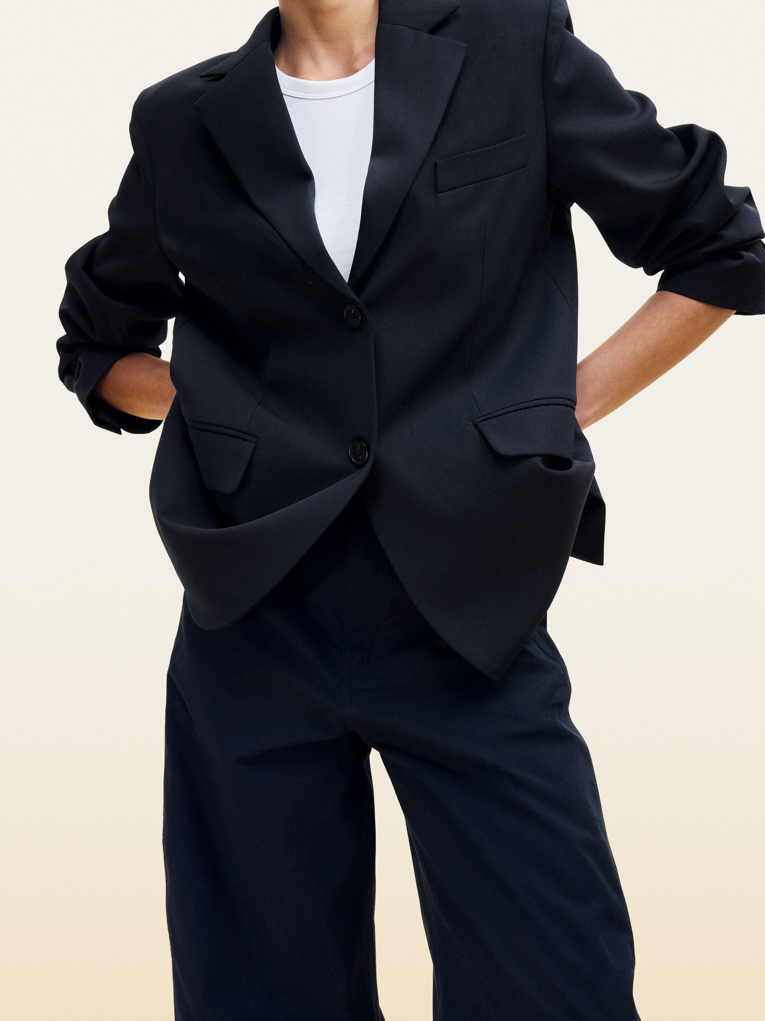 Wool-Blend Blazer - Blue - Image 3