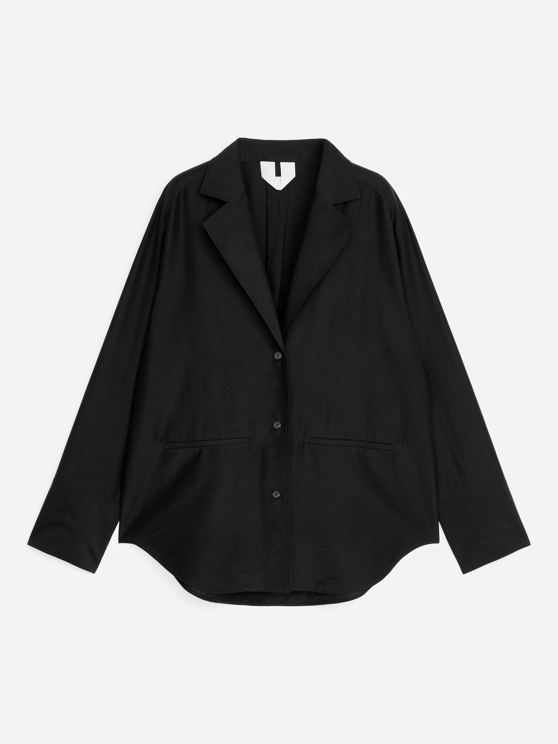 Tailored Shirt Blazer - Black