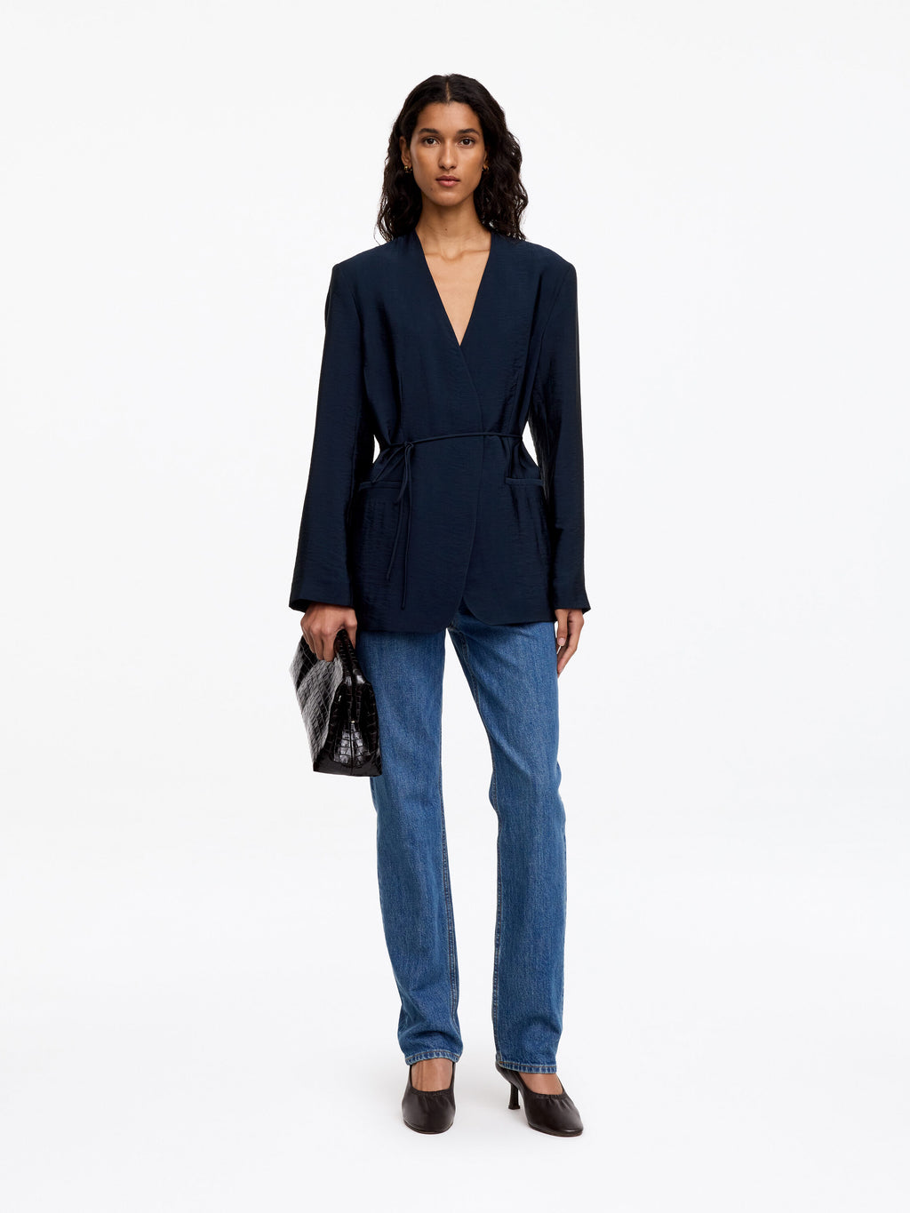 Wrap Blazer - Blue