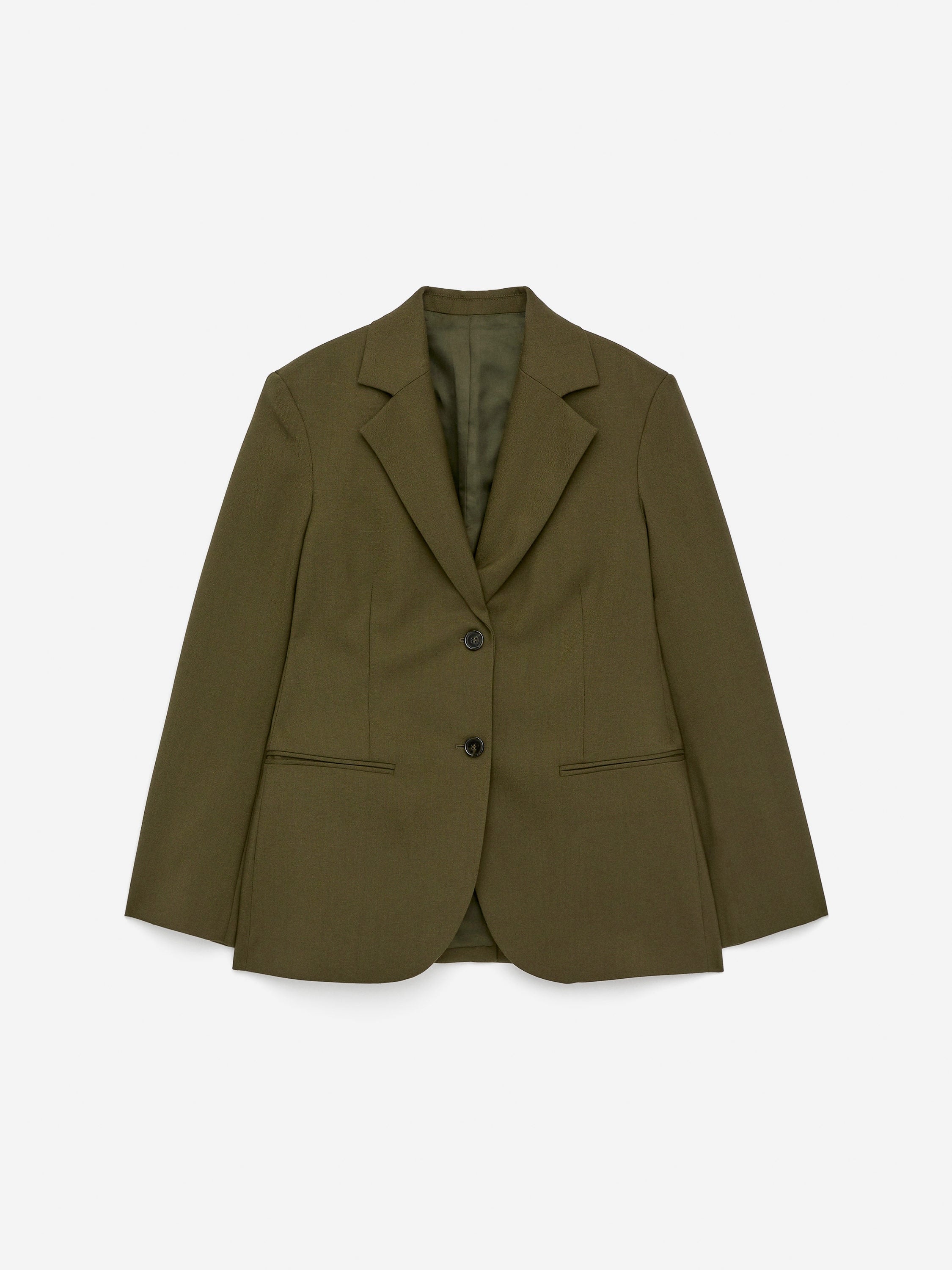 Hopsack Wool Blazer - Green