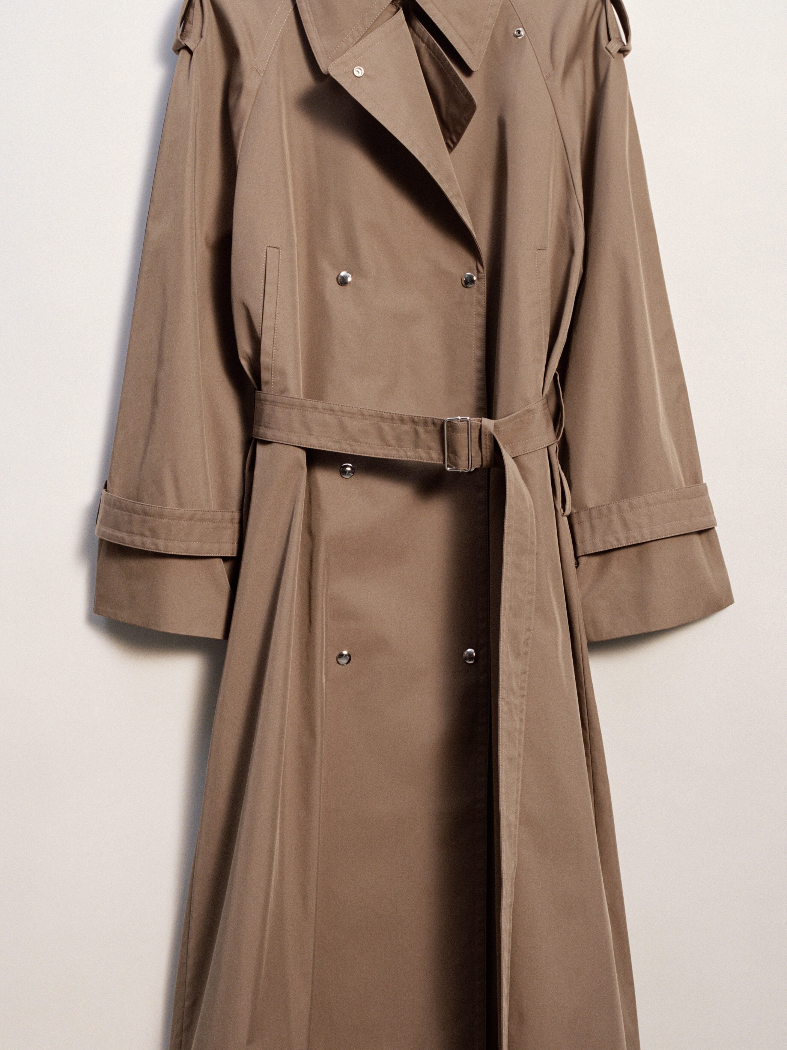 Relaxed Trench Coat - Beige - Image 9