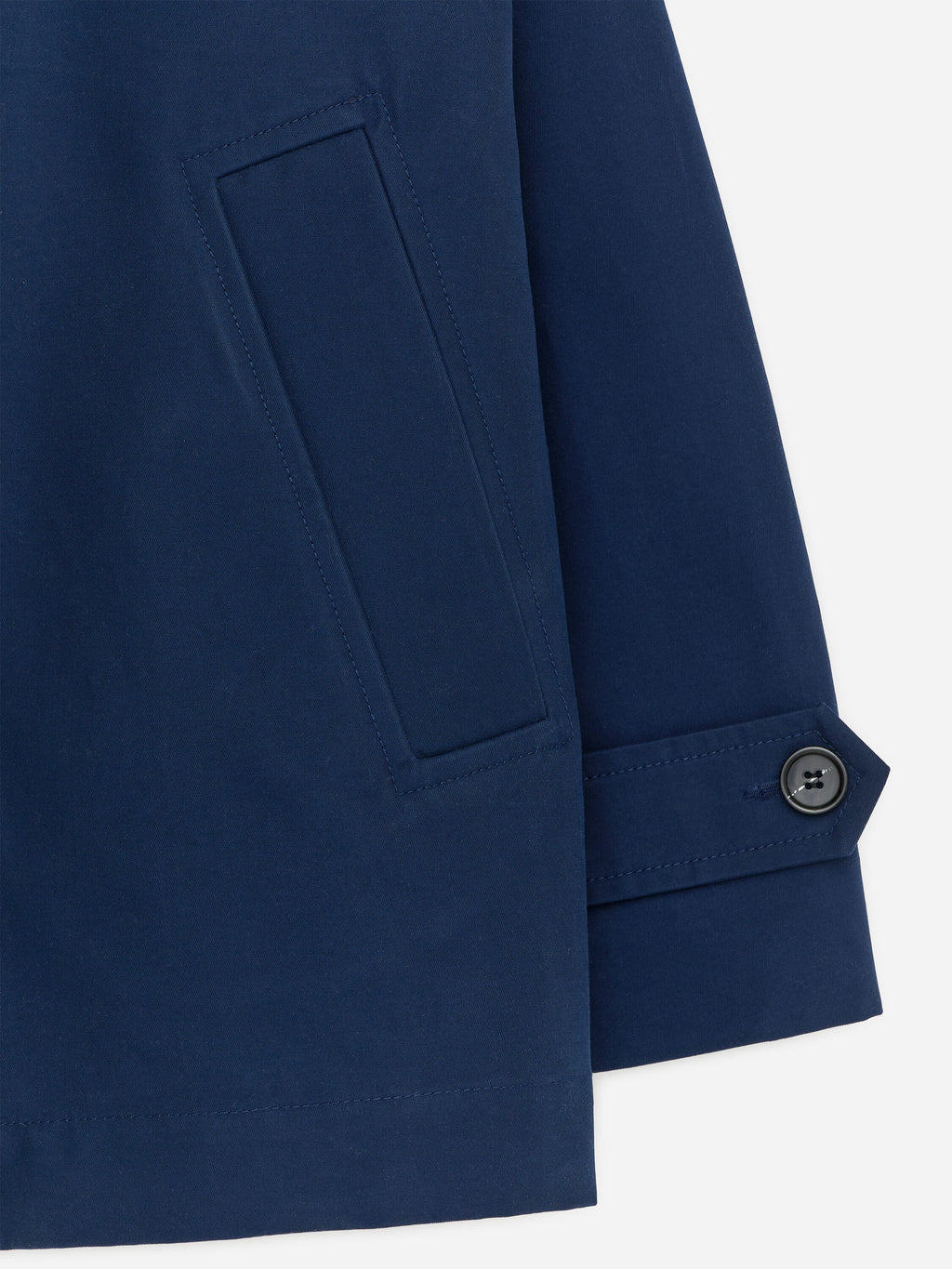 Funnel-Collar Cotton Jacket - Blue - Image 7