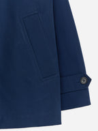 Funnel-Collar Cotton Jacket - Blue - Image 7