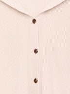 Cashmere-Wool Hooded Cardigan - Beige - Image 2