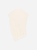 Pure Cashmere Draped Top - White