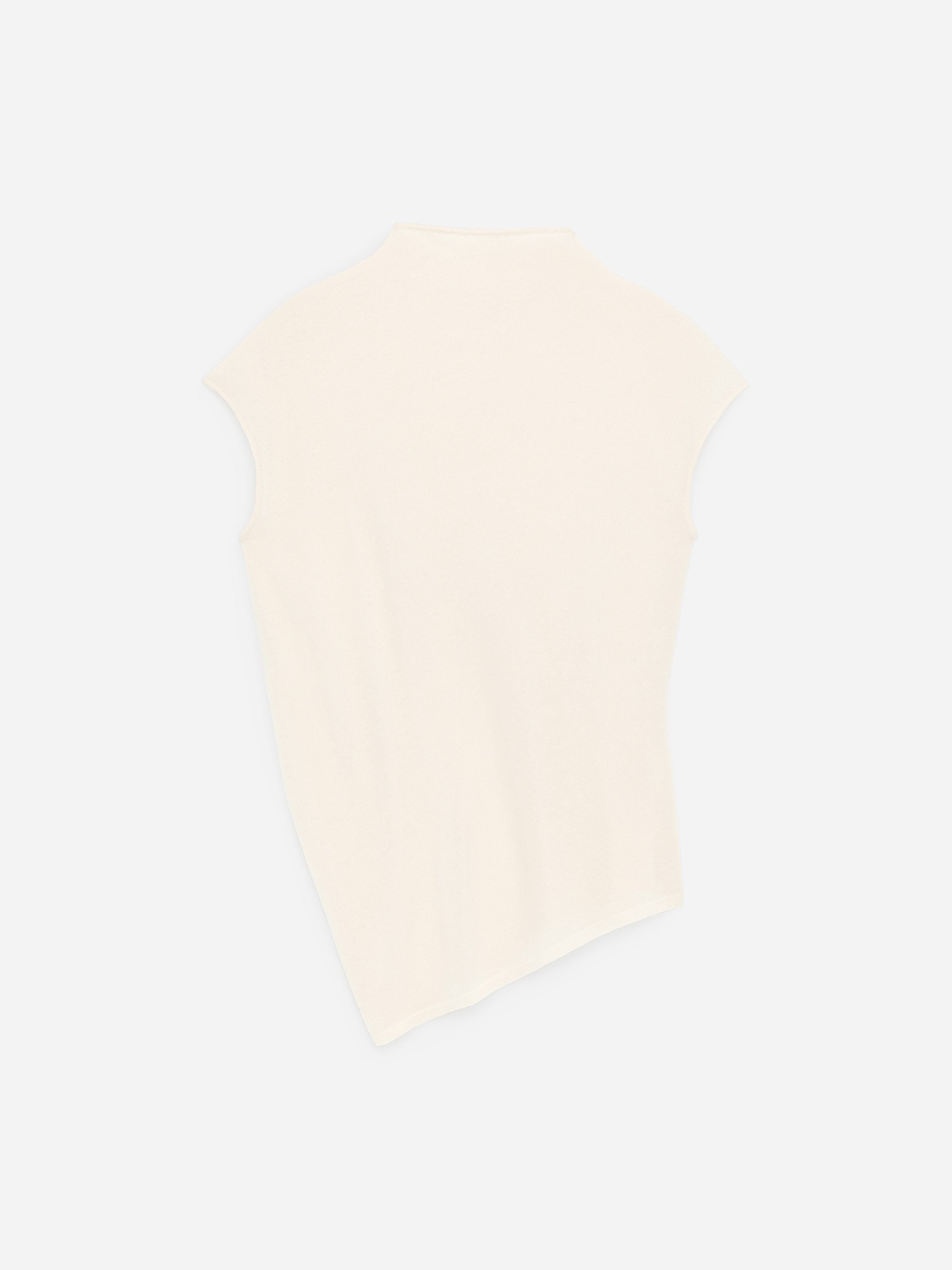 Pure Cashmere Draped Top - White