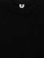 Oversized Pure Cashmere Jumper​ - Black - Image 7
