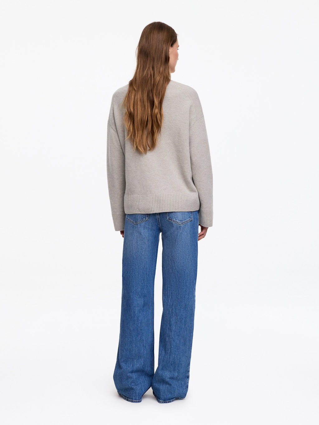 Oversized Pure Cashmere Jumper​ - Beige - Image 4