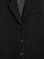 Wool-Blend Coat - Black - Image 7
