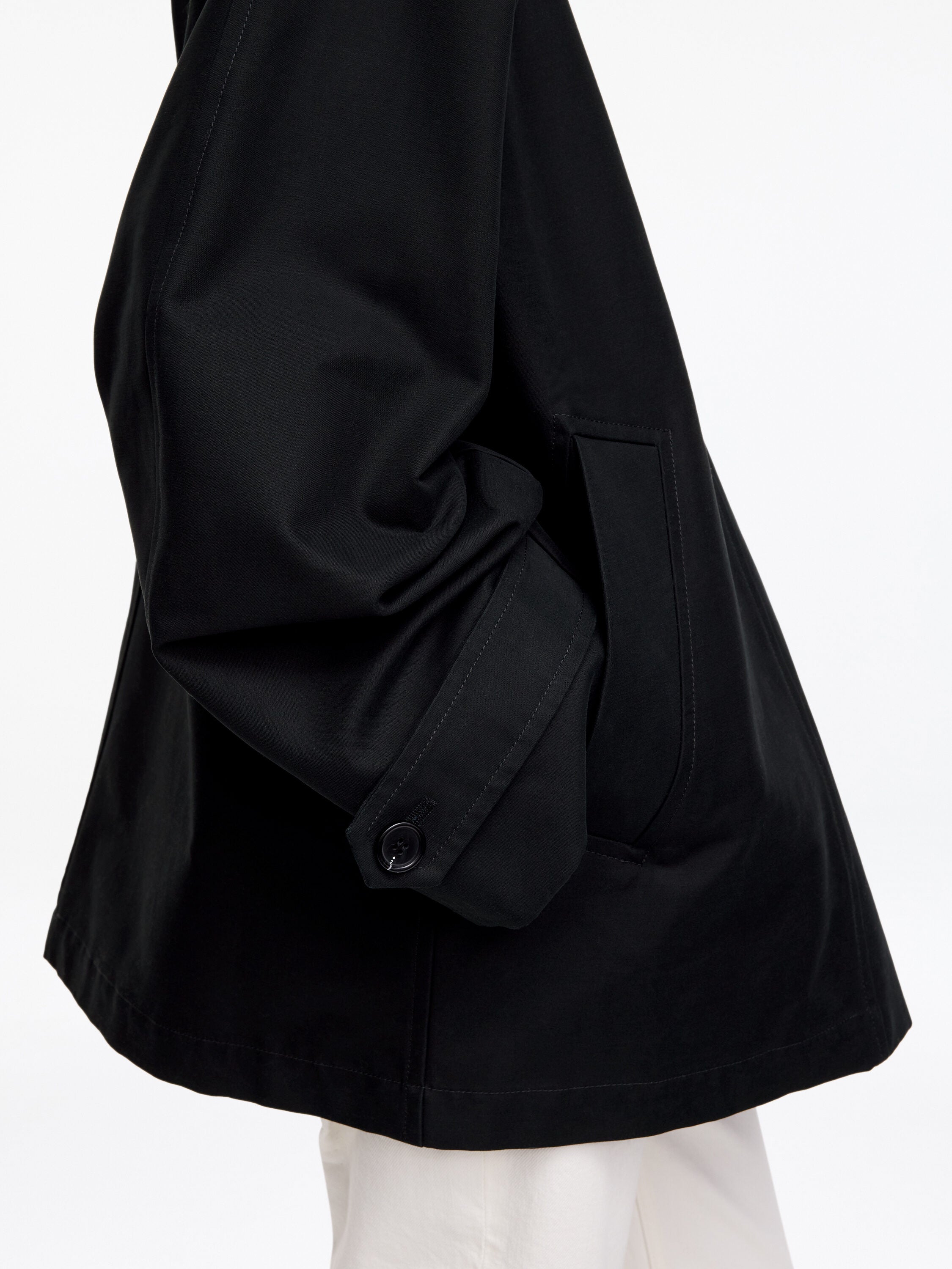 Corduroy-Collar Jacket - Black - Image 5