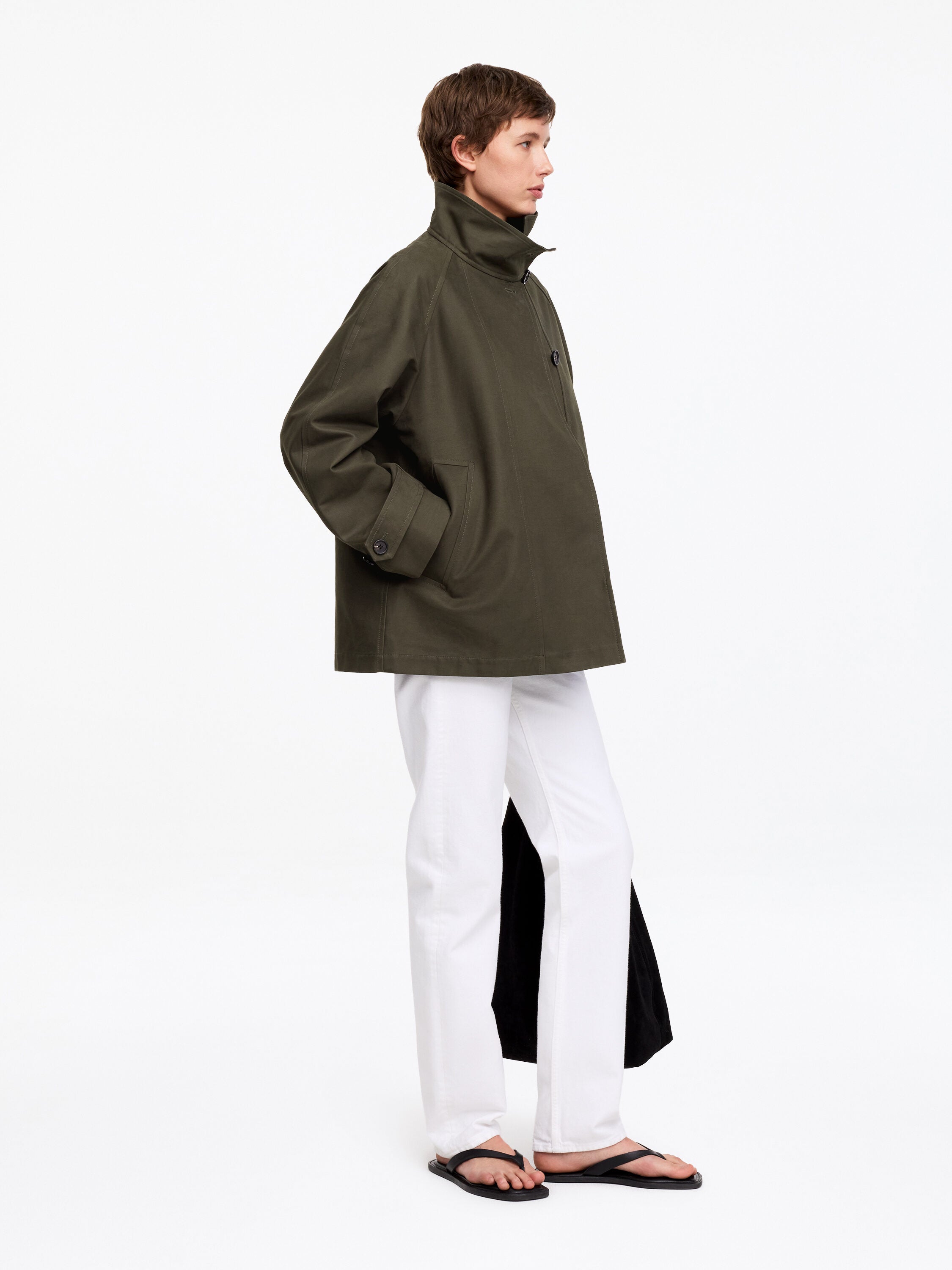 Relaxed Cotton Jacket - Green - Image 2